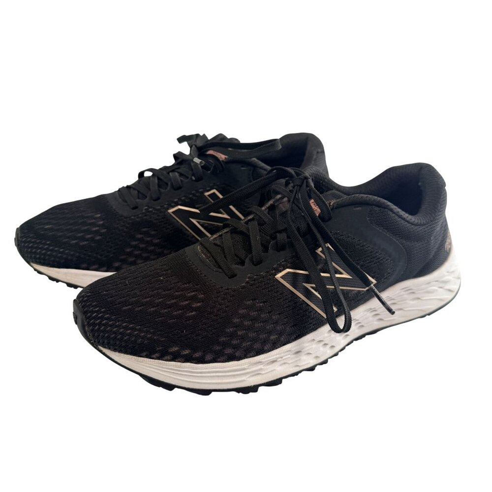 New Balance Fresh Foam Black/White Running Shoes Size 8W Arishi Breathable Mesh - Picture 2 of 13